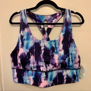 NWT Brisas Painted Print Comfort Sports Bra